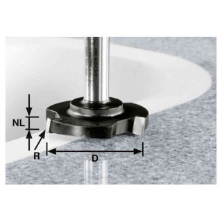 Fraise à surfacer queue 12mm, diamètre 52mm  - FESTOOL - 492701