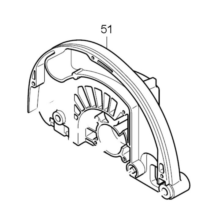 Carter alu fixe lame Makita 5143R - 158091-6, 318065-1