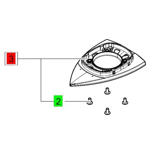 Plaque de base ponceuse Festool DTS 400, DTSC 400 - 493722