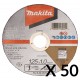 Disques à tronçonner - 125 x 1,0 mm, Métal/Inox (x50) Makita - E-03040-50, E-17120-50