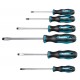 Jeu de 6 tournevis (4 plats, 2 Phillips) Makita - E-10506