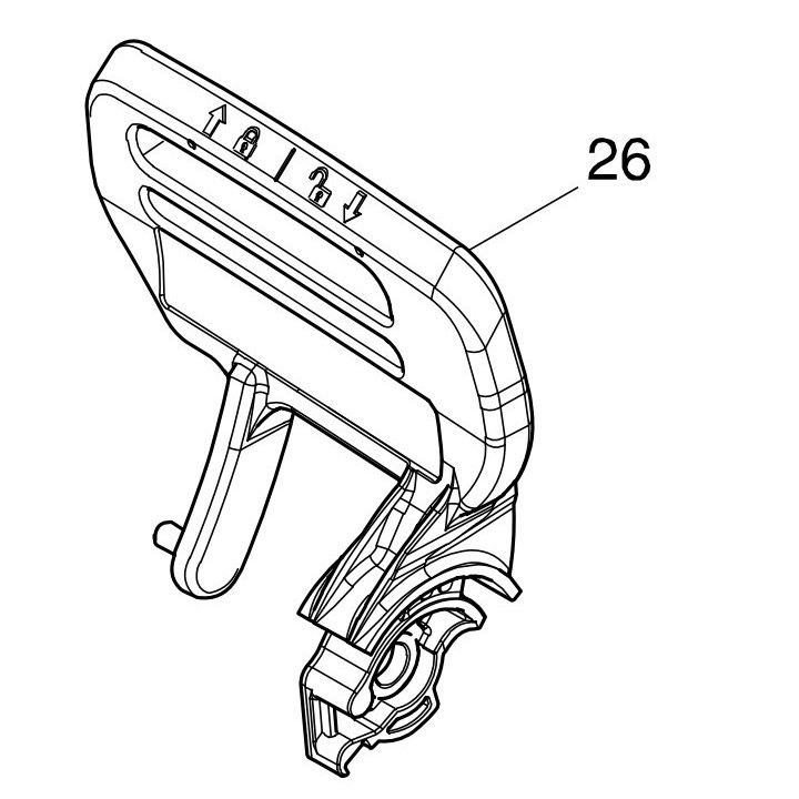 Poignée de sécurité tronçonneuse Makita DUC353 - 457022-5, 458418-3