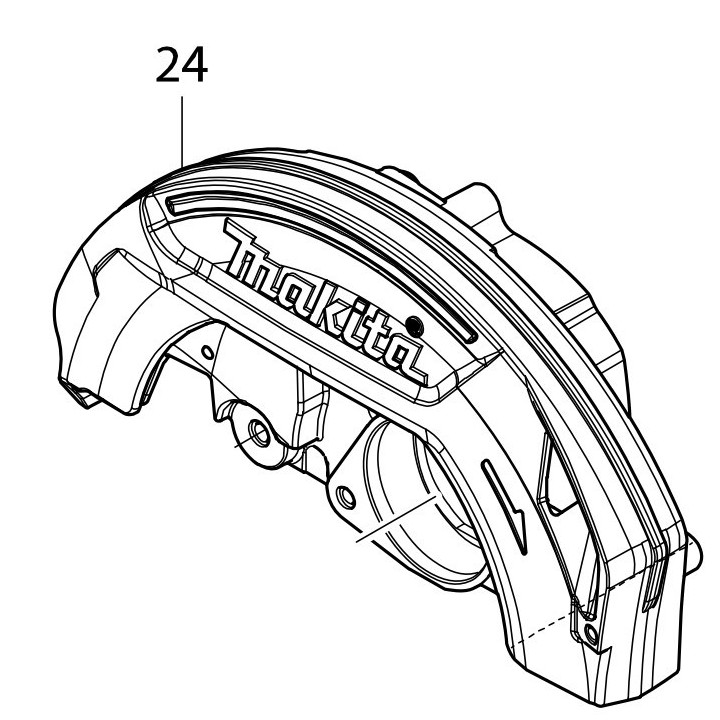 Carter fixe de lame aluminium Makita DHS680 - 143256-3