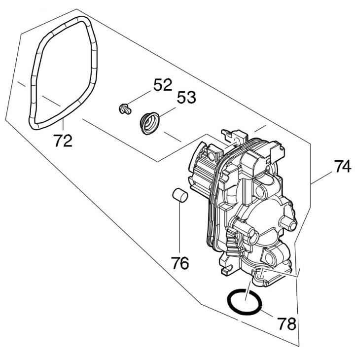 Carcasse intérieure Makita DHR280, DHR281, DHR282, DHR283 - 135962-4