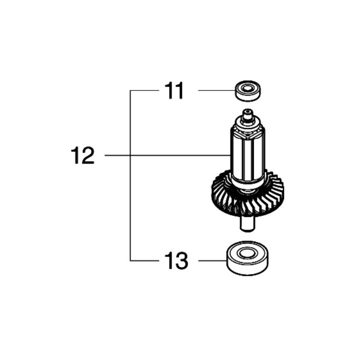 Induit taille haie Makita DUN500W, DUN600L - 519598-1