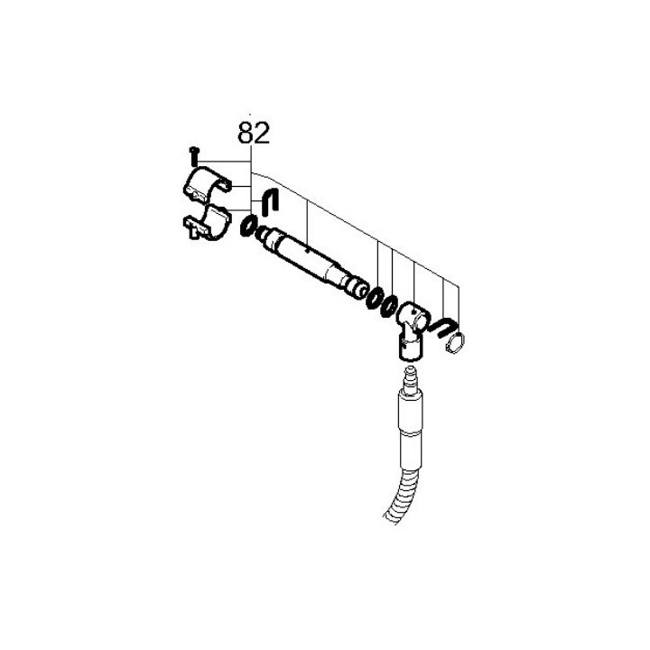 ORIFICE SORTIE POMPE (CUIVRE) MAKITA HW132 - 42700