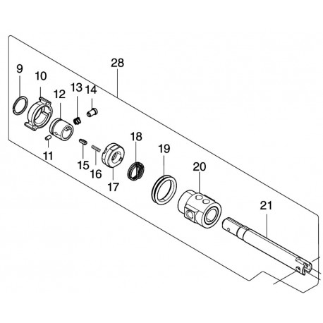 Kit de fixation de lame Makita JR001G - 136224-3