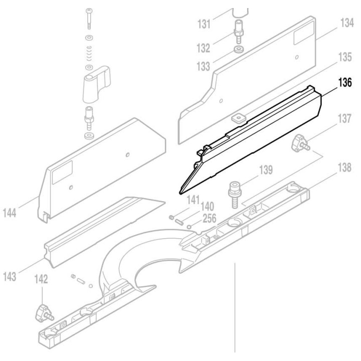 Butée inférieur droite Makita LS1216, LS1216L - 318476-0