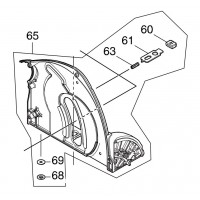 Carter de lame complet Makita DSP600, DSP601, SP6000 - 144868-5, 140D56-6