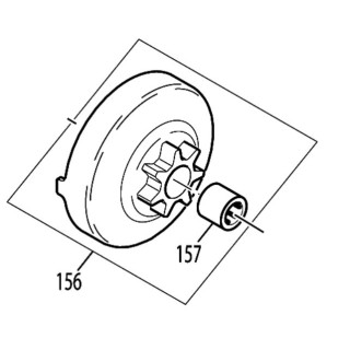 Pignon Makita DCS460 DCS500 PS-460 PS-500 PS-510 - 181223322