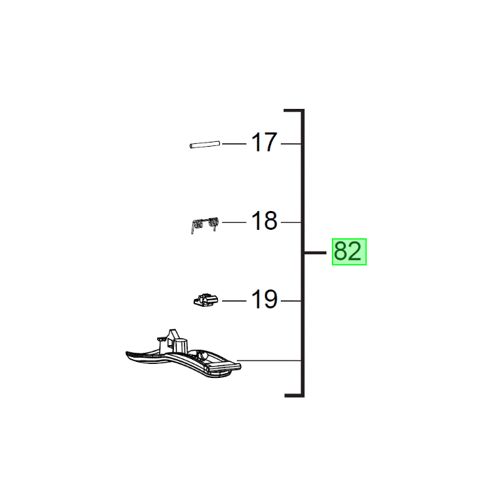 Sécurité interrupteur Milwaukee AG13-115XSPD,  AG13-125XSPD, AGV13-115XSPDE, AGV13-125XSPDE - 4931454174