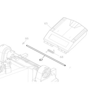 Tige accroche sac Makita DLM432, AM3843 - 259067-7
