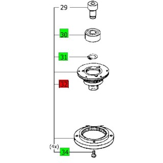 Kit pignons ponceuse RO 2 E, RO 150 E - FESTOOL - 489161