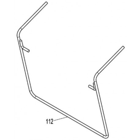 Crochet de sac arrière tondeuse Makita DLM431, LM430D - 327179-5