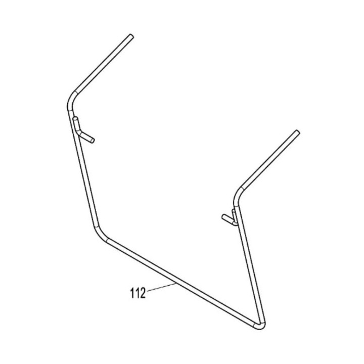 Crochet de sac arrière tondeuse Makita DLM431, LM430D - 327179-5