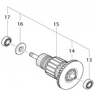 Induit ponceuse Makita M9400 - 510292-8