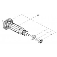 Induit meuleuse Makita GA4040, GA4540, GA5040, GA5040R, GA6040