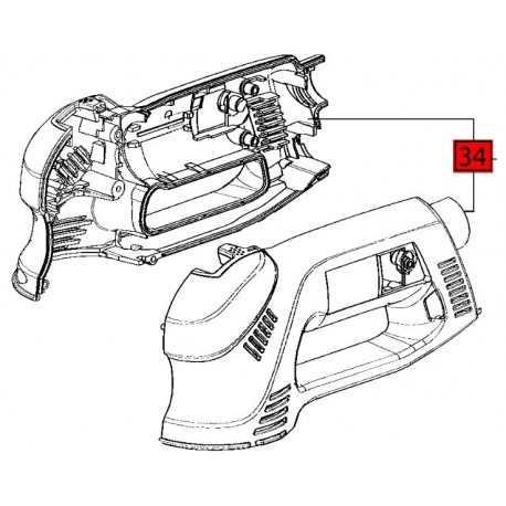 Carcasse ponceuse Festool RO 125 - 493783