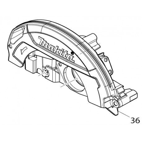 Carter de lame scie Makita DHS660, DHS661 - 140D07-9