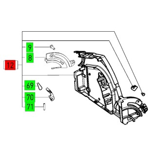 Carter de protection scie TS 55 R - Festool - 10017862
