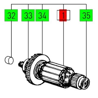 Induit ponceuse à bande Festool BS 105 E/ESR - 490743