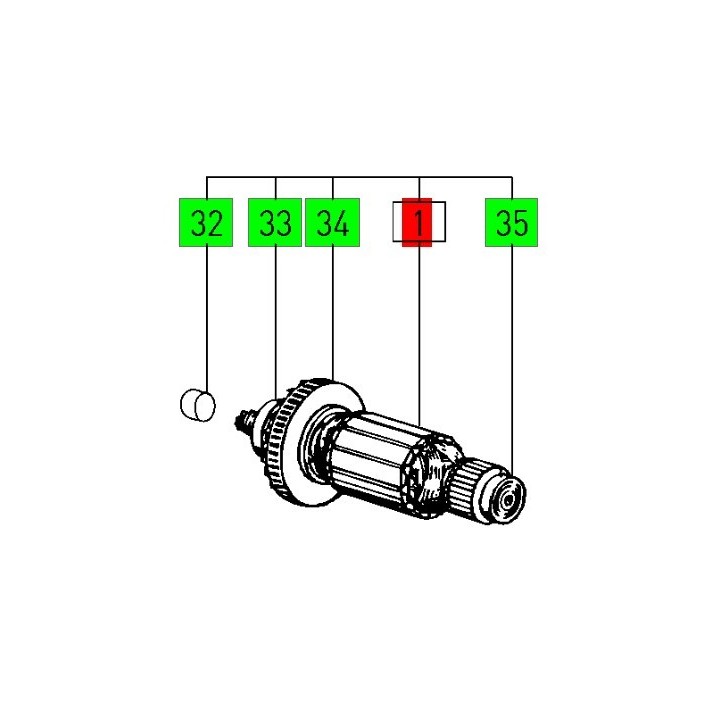 Induit ponceuse à bande Festool BS 105 E/ESR - 490743
