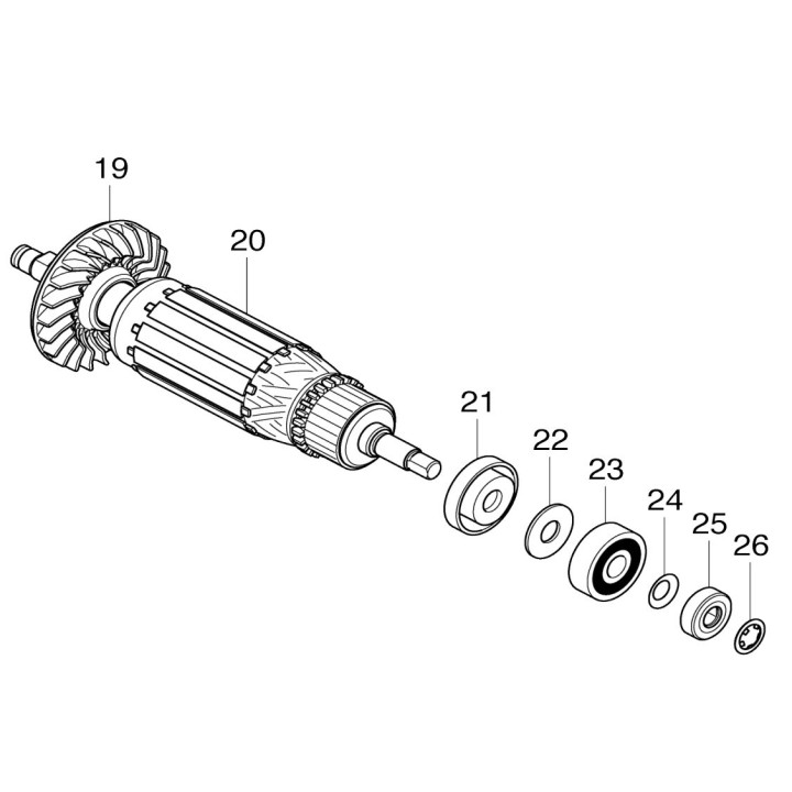 Induit Makita TM3000C, TM3010C - 517683-4