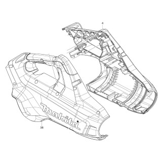 Jeu de carcasse souffleur Makita DUB362 - 183A81-6