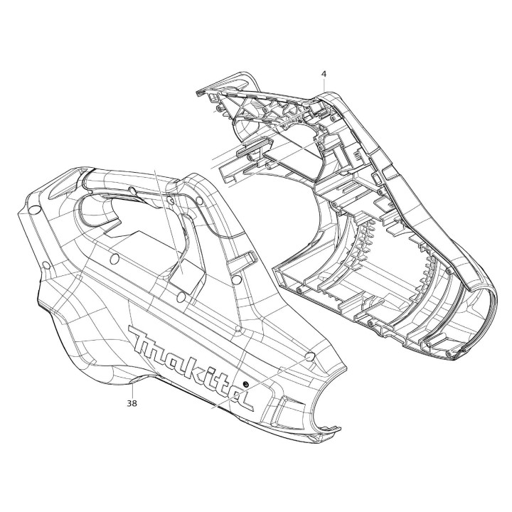 Jeu de carcasse souffleur Makita DUB362 - 183A81-6
