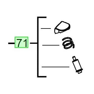 Bouton de blocage complet meuleuse Milwaukee - 4931441091