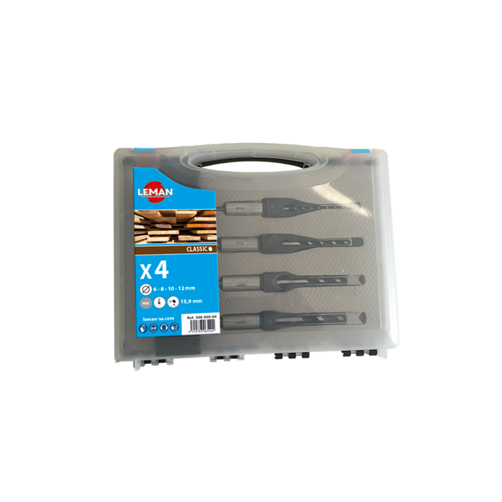 Coffret de mèches à bédanes carrés - Leman - 306.500.04