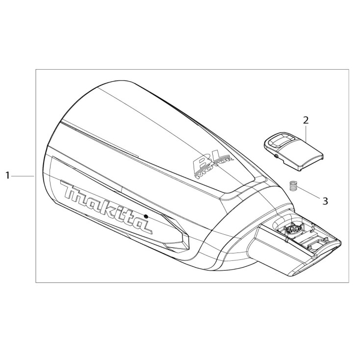 Réceptacle opaque aspirateur Makita DCL280F, DCL281F - 136106-9