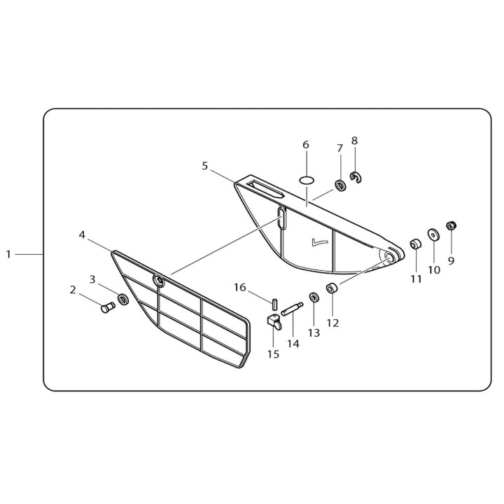 Carter de sécurité supérieur complet Makita 2704 - 122738-8