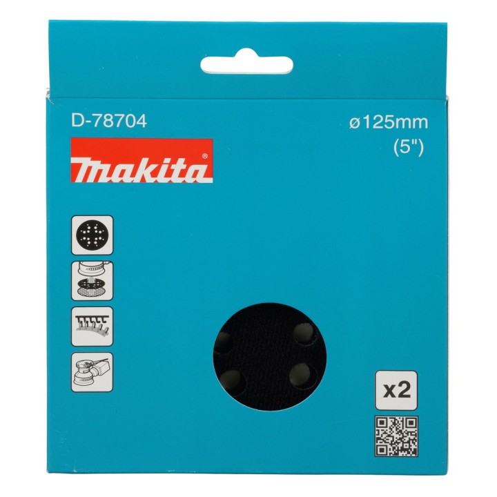 Plateau de protection velcro ponceuse Ø125mm - Makita - D-78704