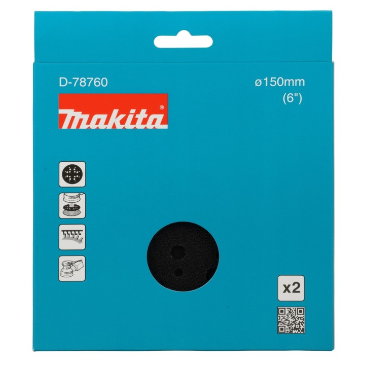 Plateau de protection velcro ponceuse Ø150mm - Makita - D-78760