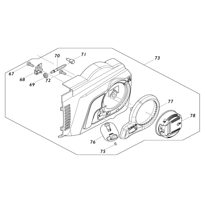 Carter pignon complet tronçonneuse Makita UC4051A - 183B54-5