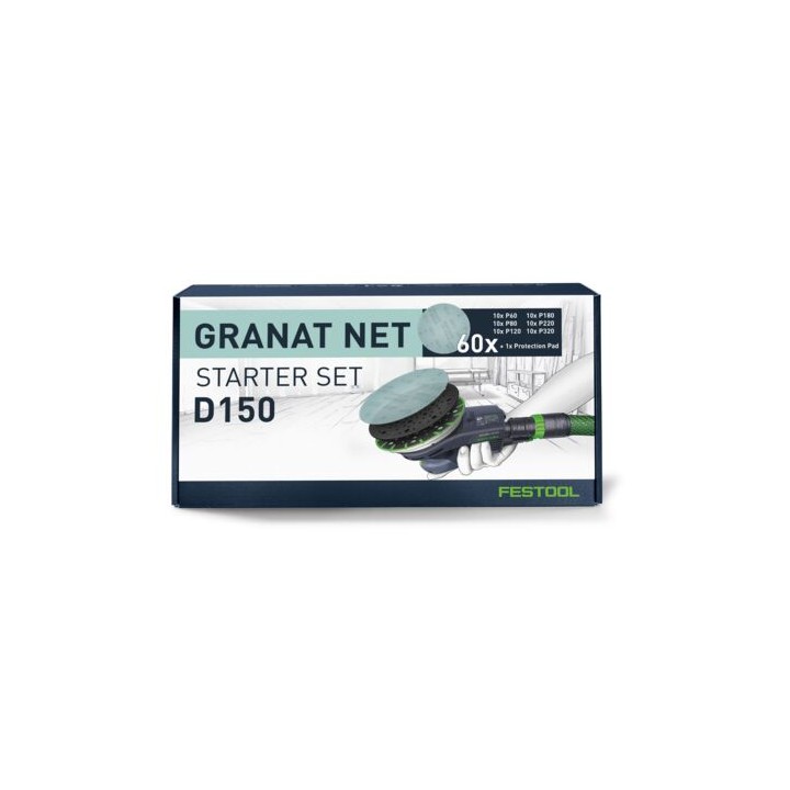 Abrasif maillé Granat Net D150 GR NET-Set - Festool