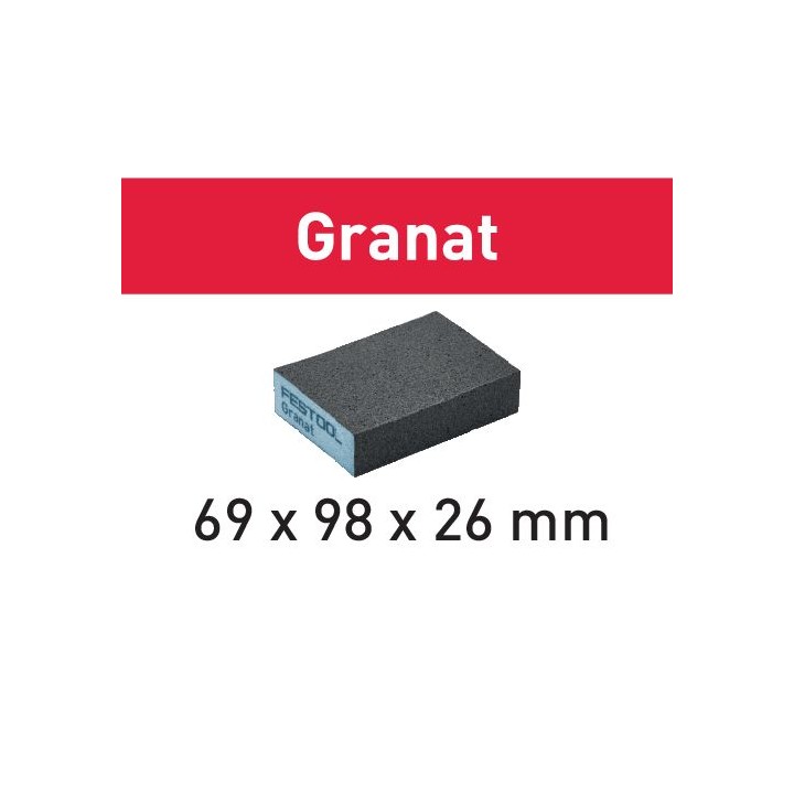 Éponge de ponçage Granat 69x98x26 60 GR/6 - Festool