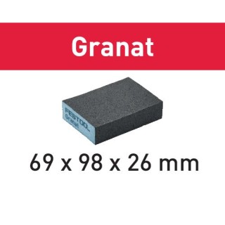 Éponge de ponçage Granat 69x98x26 120 GR/6 - Festool