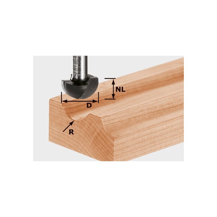 Fraise à gorge creuse HW S8 R8 - Festool