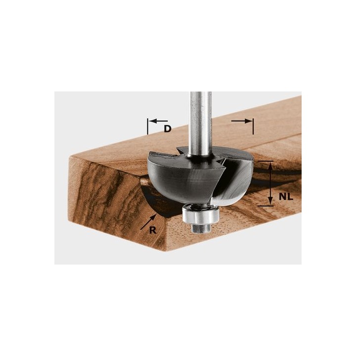 Fraise à gorge creuse HW S8 D25,5/R6,35 KL - Festool