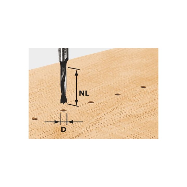 Foret pour chevilles HW S8 D5/30 Z - Festool