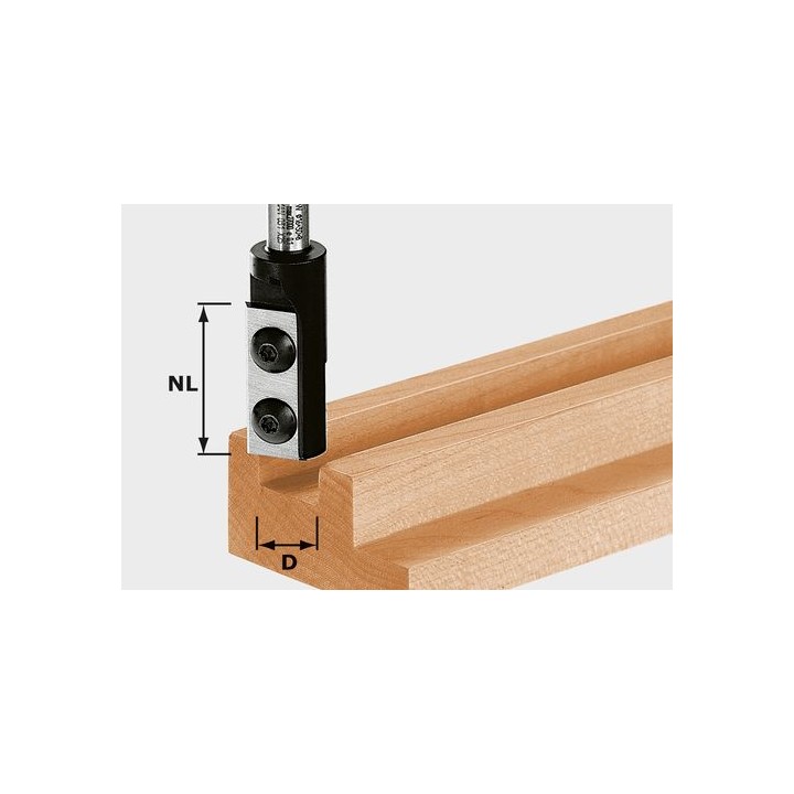 Fraise à rainurer avec plaquettes réversibles HW S8 D10/25 WP Z1 - Festool