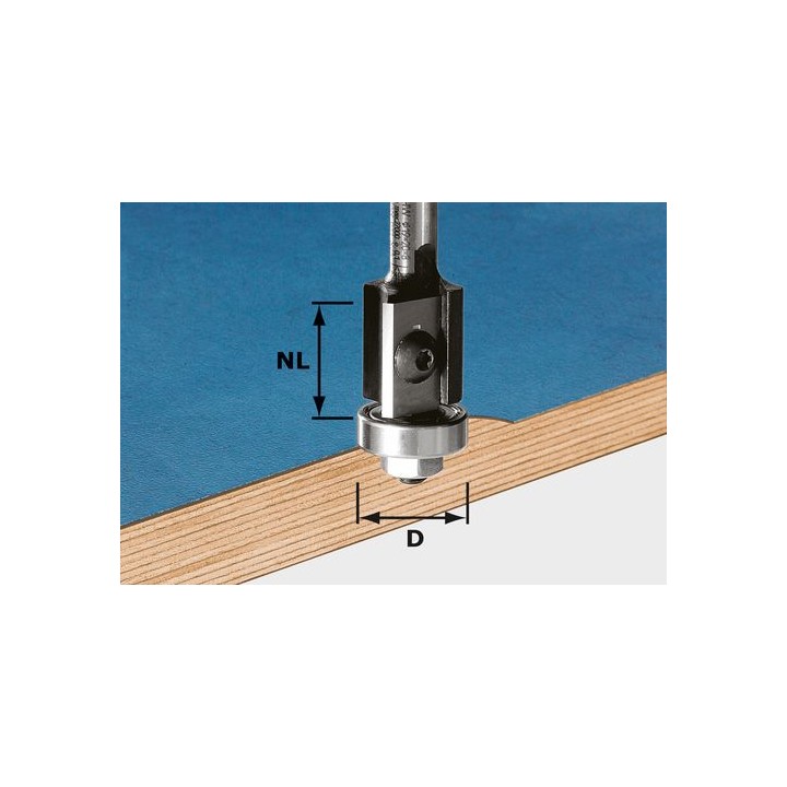 Fraise à affleurer à plaquettes réversibles HW S8 D19/20WM Z2 - Festool