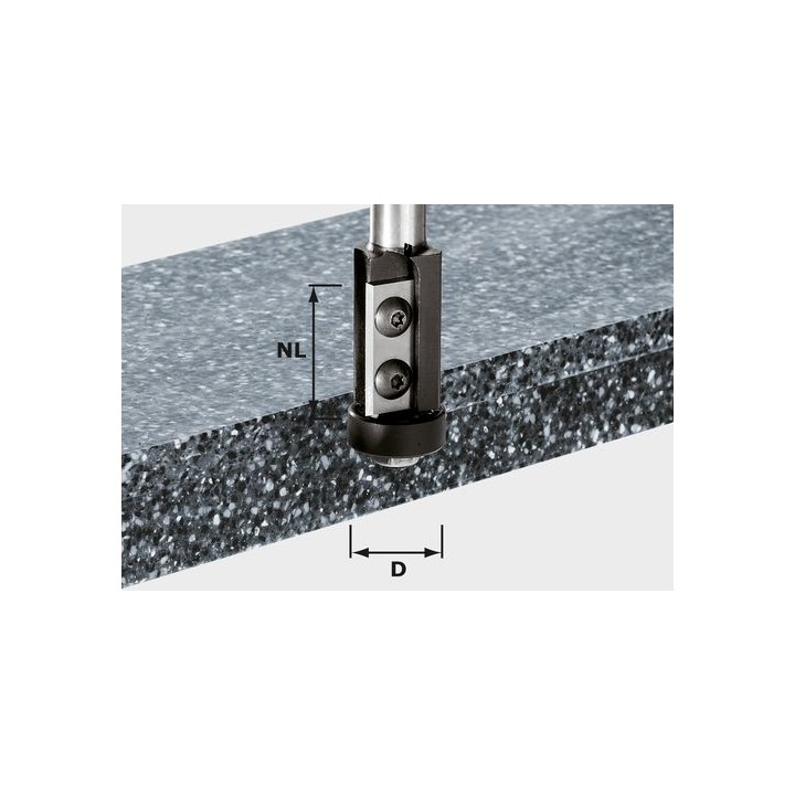Fraise à affleurer à plaquettes réversibles HW S12 D21/30WM - Festool