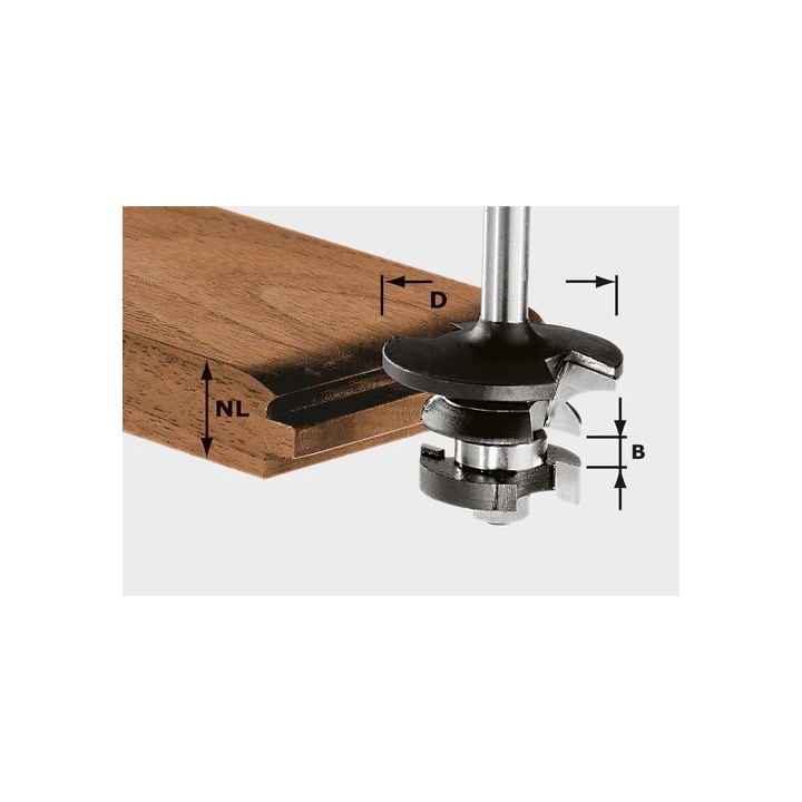 Fraise contre-profil pour languette HW S8 D43/21 A/KL - Festool