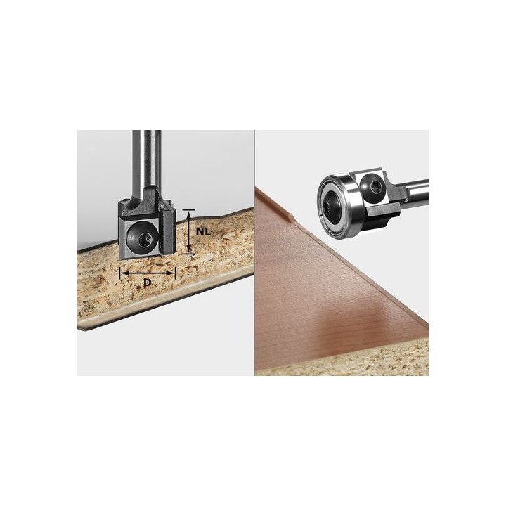 Fraise à affleurer à plaquettes réversibles S8 HW D19 12x12 KL OFK - Festool