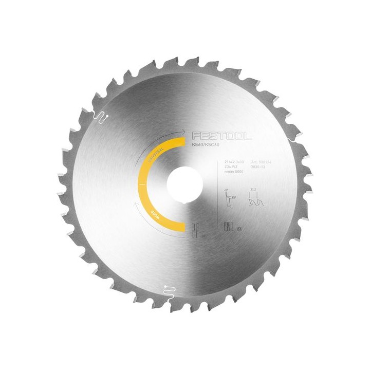 Lame de scie circulaire WOOD UNIVERSAL HW 216x2,3x30 W36 - Festool