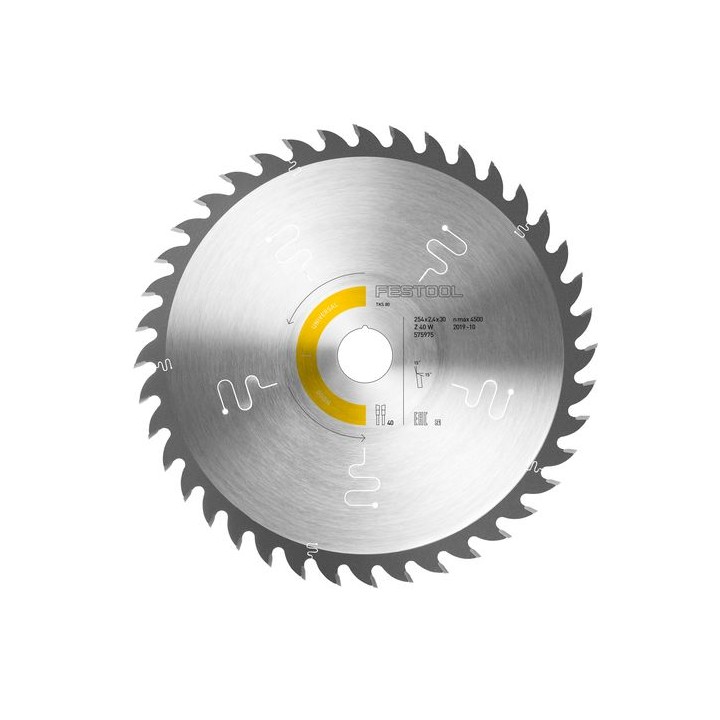Lame de scie circulaire WOOD UNIVERSAL HW 254x2,4x30 W40 - Festool