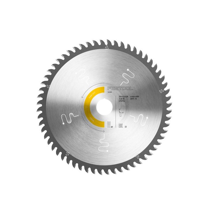 Lame de scie circulaire WOOD FINE CUT HW 254x2,4x30 W60 - Festool